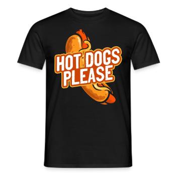 Hot Dog Adult Hot Dogs Please - Men's T-Shirt - black - Front - AI Model Male 178 light (178cm)