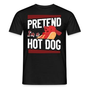 Hot Dog Adulte Faire semblant d’être un Hot - T-shirt homme - noir - Devant - AI Model Male 178 light (178cm)