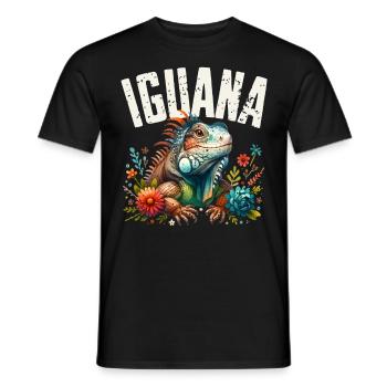 Iguane - T-shirt homme - noir - Devant - AI Model Male 178 light (178cm)