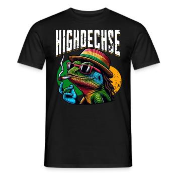 Lézards hauts lézards Iguane Reptiles - T-shirt homme - noir - Devant - AI Model Male 178 light (178cm)