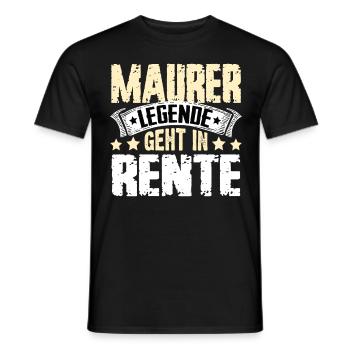 Maurer legend retires - Men's T-Shirt - black - Front - AI Model Male 178 light (178cm)