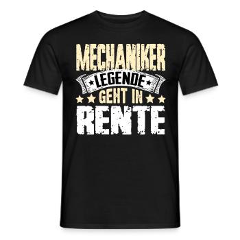 Mechanic legend retires - Men's T-Shirt - black - Front - AI Model Male 178 light (178cm)