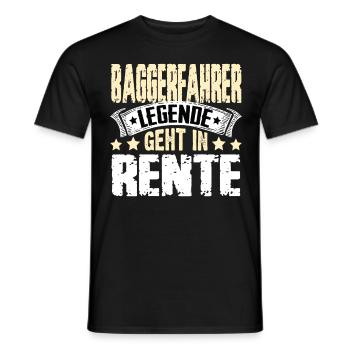 La légende du conducteur d’excavatrice prend sa retraite - T-shirt homme - noir - Devant - AI Model Male 178 light (178cm)