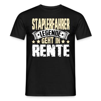 Staplerfahrer Legende Geht In Rente - Männer T-Shirt - Schwarz - Vorne - AI Model Male 178 light (178cm)