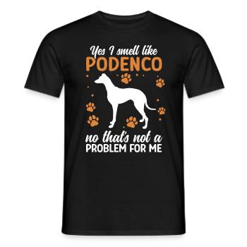 Podenco Greyhound Smell to Podenco - Men's T-Shirt - black - Front - AI Model Male 178 light (178cm)