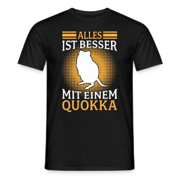 Quokka Beuteltier Alles besser mit Quokka - Männer T-Shirt - Schwarz - Vorne - AI Model Male 178 light (178cm)