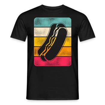 Hot Dog Adulte Rétro Vintage - T-shirt homme - noir - Devant - AI Model Male 178 light (178cm)