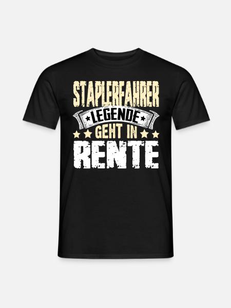 Forklift driver legend retires - Men's T-Shirt - black