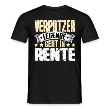 Plasterer legend retires - Men's T-Shirt - black - Front - AI Model Male 178 light (178cm)