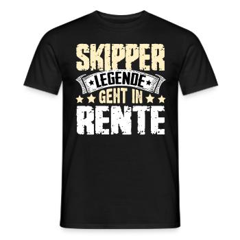 Skipper legend retires - Men's T-Shirt - black - Front - AI Model Male 178 light (178cm)