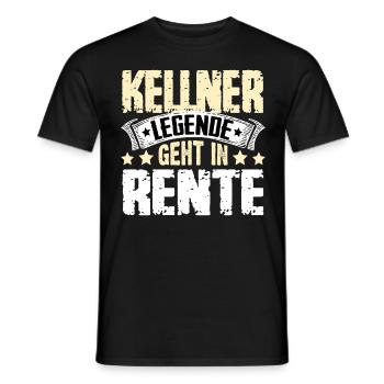 Waiter legend retires - Men's T-Shirt - black - Front - AI Model Male 178 light (178cm)