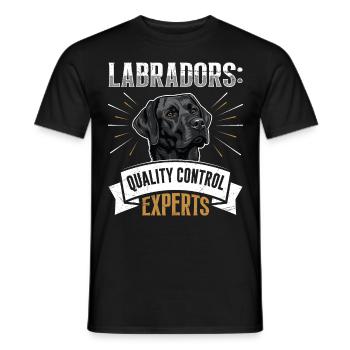 Labradors: Quality Control Experts Owners - Men's T-Shirt - black - Front - AI Model Male 178 light (178cm)