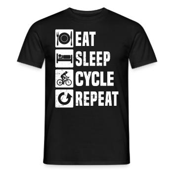 VTT Velo Mtb Femmes Vélo Cyclisme - T-shirt homme - noir - Devant - AI Model Male 178 light (178cm)