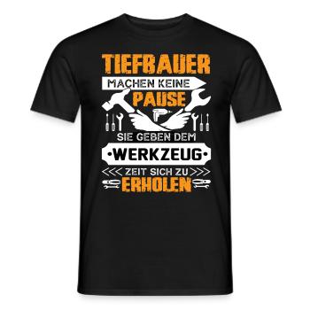 Civil engineers don't take a break - Men's T-Shirt - black - Front - AI Model Male 178 light (178cm)