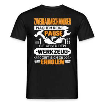 Les mécaniciens de deux-roues ne prennent pas de pause - T-shirt homme - noir - Devant - AI Model Male 178 light (178cm)