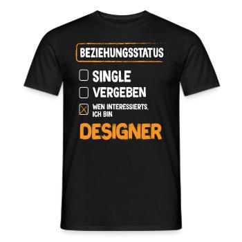 Designer Beziehungsstatus - Männer T-Shirt - Schwarz - Vorne - AI Model Male 178 light (178cm)