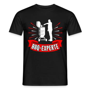 BBQ-Experte Lustig Fleischliebhaber Fleischesser - Männer T-Shirt - Schwarz - Vorne - AI Model Male 178 light (178cm)