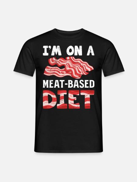 Fleischliebhaber On a Meat-Based Diet Lustiges - Männer T-Shirt - Schwarz
