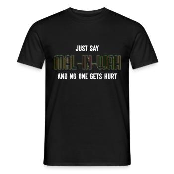 Malinois JUST SAY MAL-IN-WAH ALLES GUT Malinois - T-shirt homme - noir - Devant - AI Model Male 178 light (178cm)