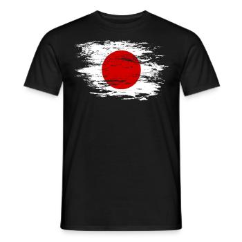 Japan flag used - Men's T-Shirt - black - Front - AI Model Male 178 light (178cm)