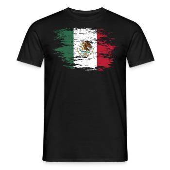 Drapeau mexicain utilisé - T-shirt homme - noir - Devant - AI Model Male 178 light (178cm)