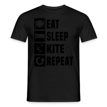Kitesurf Kitesurf Kitesurf Cerf-volant Kitesurf Homme - T-shirt homme - noir - Devant - AI Model Male 178 light (178cm)