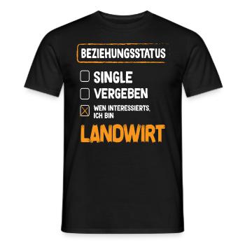 Landwirt Beziehungsstatus - Männer T-Shirt - Schwarz - Vorne - AI Model Male 178 light (178cm)