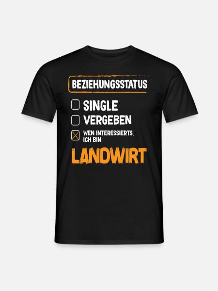 Farmer Relationship Status - Men's T-Shirt - black