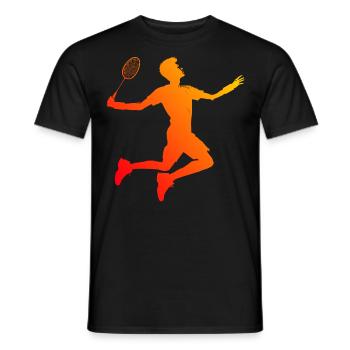 Badminton Squash Damen Badmintonspieler Herren - Männer T-Shirt - Schwarz - Vorne - AI Model Male 178 light (178cm)
