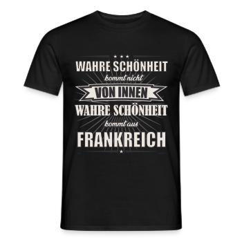 Wahre Schönheit kommt aus Frankreich Design - Männer T-Shirt - Schwarz - Vorne - AI Model Male 178 light (178cm)