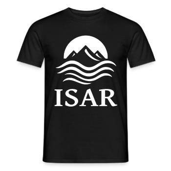 cool Isar river design for the river fan - Men's T-Shirt - black - Front - AI Model Male 178 light (178cm)