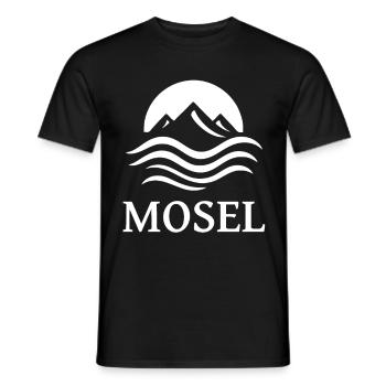 cool Moselle river design for the river fan - Men's T-Shirt - black - Front - AI Model Male 178 light (178cm)
