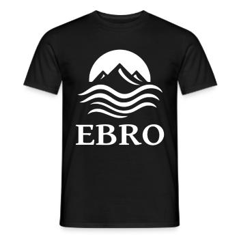 Cool Ebro River Design for the Rivers Fan - Men's T-Shirt - black - Front - AI Model Male 178 light (178cm)