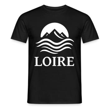 cooles Loire Fluss Design für den Flüsse Fan - Männer T-Shirt - Schwarz - Vorne - AI Model Male 178 light (178cm)