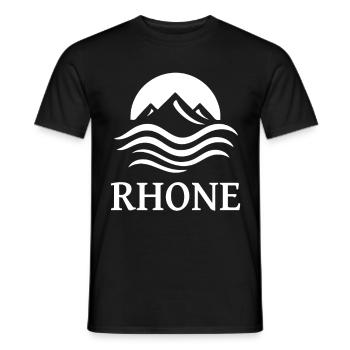 Cool Rhone River Design for the Rivers Fan - Men's T-Shirt - black - Front - AI Model Male 178 light (178cm)