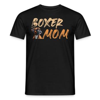 BOXER MOM Dog Owner German Boxer - Men's T-Shirt - black - Front - AI Model Male 178 light (178cm)