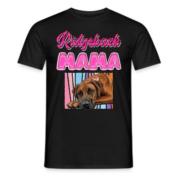 RIDGEBACK MAMA Rhodesian Ridgeback Dog Mom - Men's T-Shirt - black - Front - AI Model Male 178 light (178cm)