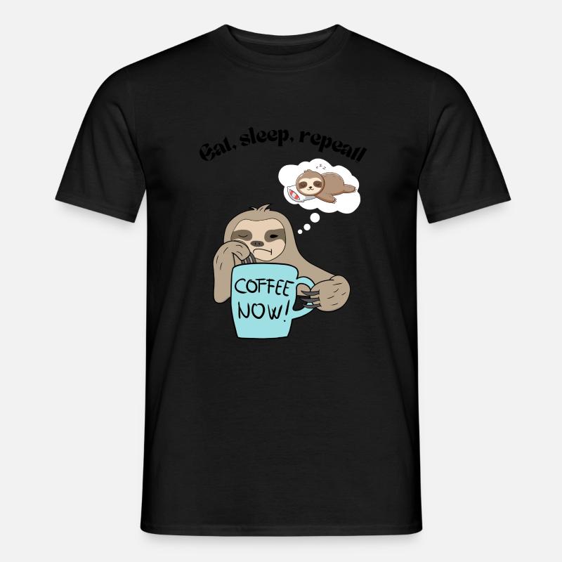 Tired Sloth - Men’s T-shirt - black
