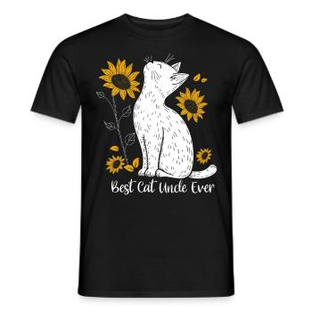 Best Cat Uncle Ever - Männer T-Shirt - Schwarz - Vorne - AI Model Male 178 light (178cm)