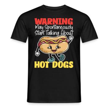 Hot Dog Adult Warning May - Männer T-Shirt - Schwarz - Vorne - AI Model Male 178 light (178cm)