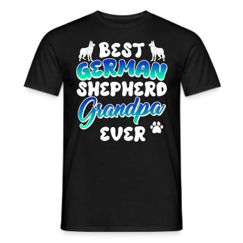 Deutscher Schäferhund BEST GERMAN SHEPHERD - Men's T-Shirt - black - Front - AI Model Male 178 light (178cm)
