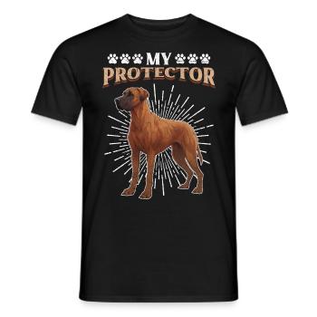 Chiens Rhodesian Ridgeback MY PROTECTOR - T-shirt homme - noir - Devant - AI Model Male 178 light (178cm)