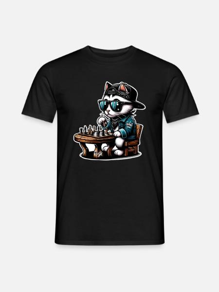 Chess Cat - Men's T-Shirt - black