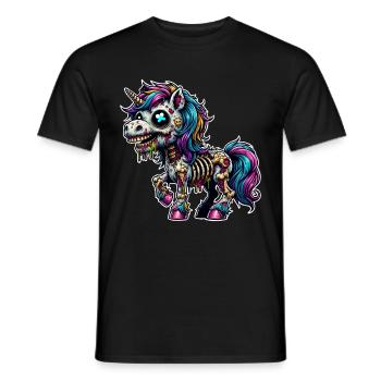 Einhorn Zombie - Männer T-Shirt - Schwarz - Vorne - AI Model Male 178 light (178cm)