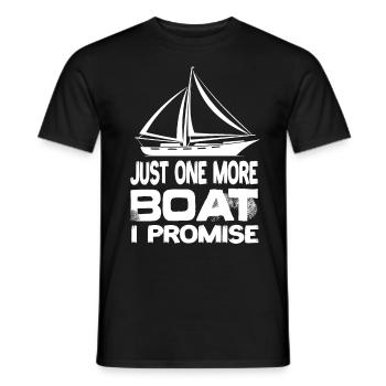 Just One More Boat I Promise Sailing Sailing Yacht - Men's T-Shirt - black - Front - AI Model Male 178 light (178cm)