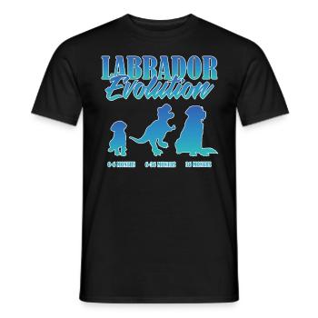 LABRADOR EVOLUTION Labrador Owner Funny - Men's T-Shirt - black - Front - AI Model Male 178 light (178cm)