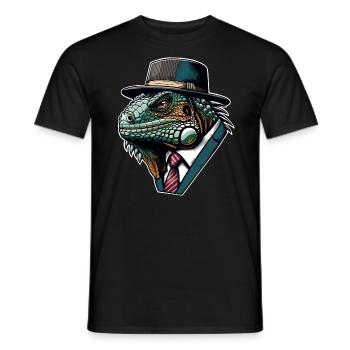 Iguane - T-shirt homme - noir - Devant - AI Model Male 178 light (178cm)