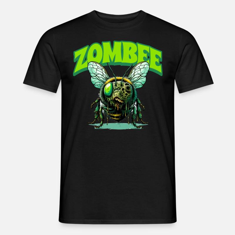 Zombie Biene Zombee - Männer T-Shirt - Schwarz