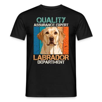 Labrador Hund QUALITY LABRADOR DEPARTMENT Lustig - Männer T-Shirt - Schwarz - Vorne - AI Model Male 178 light (178cm)