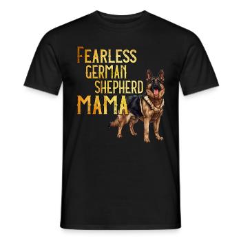 Dog Mom STRONG GERMAN SHEPHERD MOM - Men's T-Shirt - black - Front - AI Model Male 178 light (178cm)